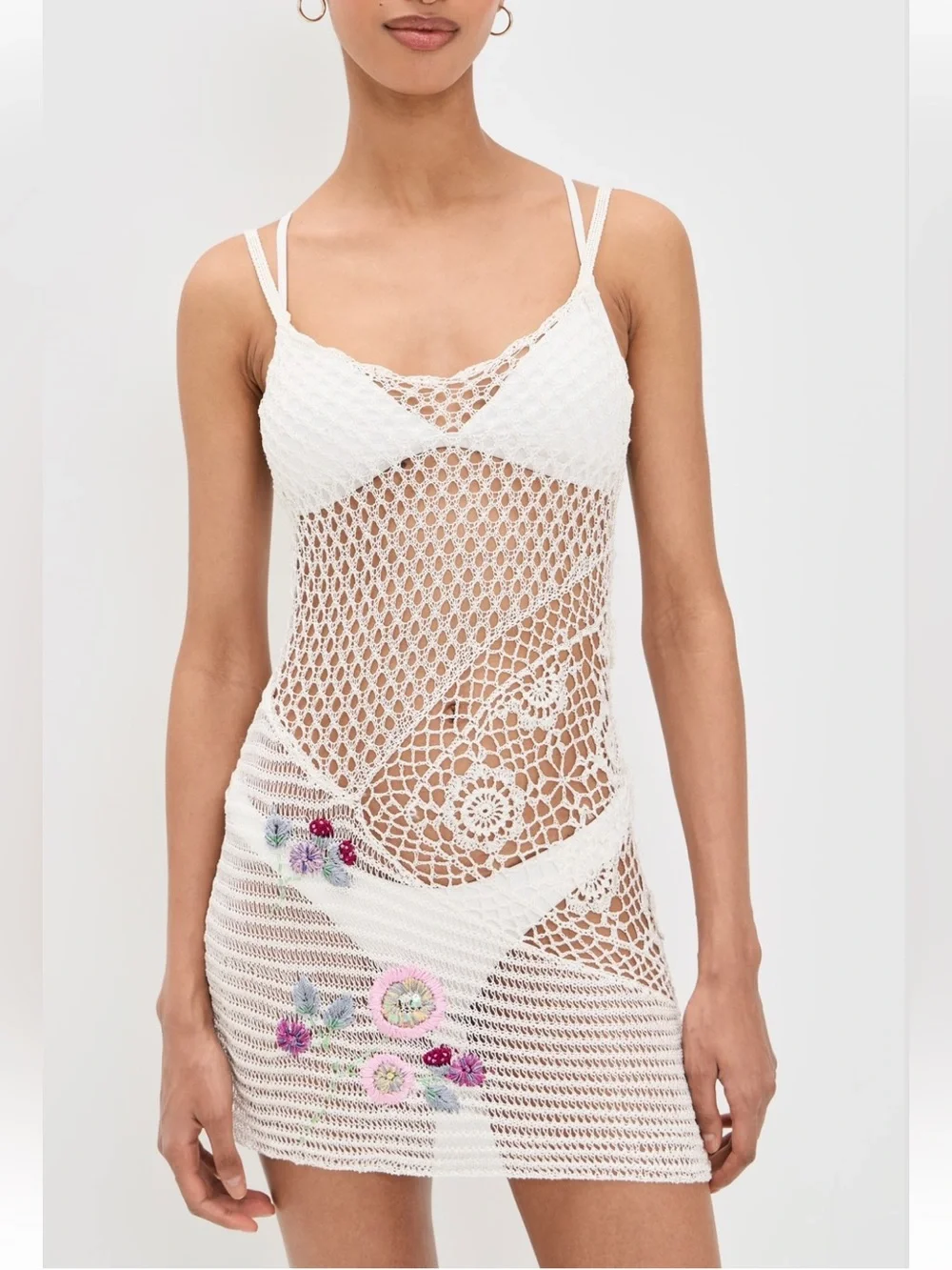 Frankies Bikinis Apollo Crochet Mini Dress